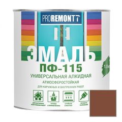 Эмаль Proremontt ПФ-115 универсальная коричневая 1,9 кг
