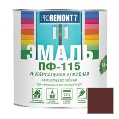 Эмаль Proremontt ПФ-115 универсальная шоколадно-коричневая 1,9 кг