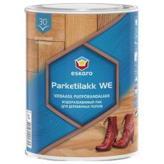 Лак Eskaro для деревянных полов Parketilakk WE полуматовый прозрачный 1 л