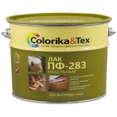 Лак Colorika and Tex ПФ-283 мебельный для внутренних работ глянцевый 10 л
