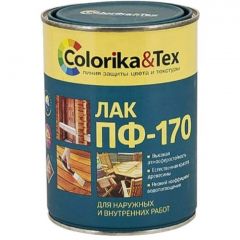 Лак Colorika and Tex ПФ-170 для наружных и внутренних работ глянцевый 0,8 л
