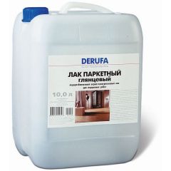 Лак Derufa акрил-полиуретановый  Profi для паркета и полов полуматовый 10 л