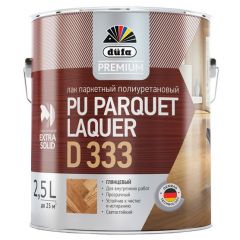 Лак паркетный Dufa полиуретановый Premium PU Parquet Laquer D333 глянцевый 2,7 л