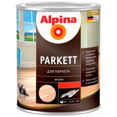 Лак Alpina Parkett для паркета шелковисто-матовый прозрачный 0.9 л