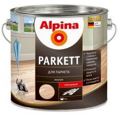 Лак Alpina алкидно-уретановый Parkett GL для паркета прозрачный глянцевый не колеруемый 5 л