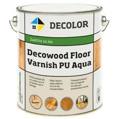 Лак Decolor полиуретановый для деревянных полов Decowood Floor Varnish PU aqua матовый 5 л