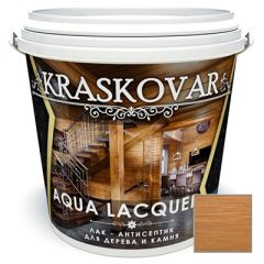 Лак-антисептик Kraskovar Aqua Lacquer для дерева и камня дуб (1900001323) 0,9 л