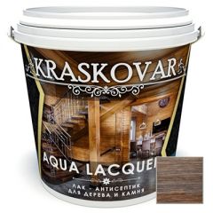 Лак-антисептик Kraskovar Aqua Lacquer для дерева и камня палисандр (1900001327) 0,9 л