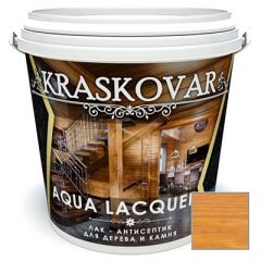 Лак-антисептик Kraskovar Aqua Lacquer для дерева и камня тик (1900001322) 0,9 л
