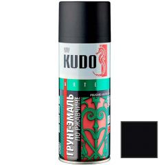 Грунт-эмаль Kudo KU-319005 гладкая матовая по ржавчине угольно-черный 520 мл