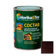 Состав декоративный деревозащитный Colorika and Tex для наружных и внутренних работ Макассар 0,8 кг