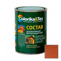 Состав декоративный деревозащитный Colorika and Tex для наружных и внутренних работ Рябина 0,8 кг