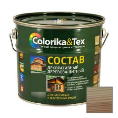 Состав декоративный деревозащитный Colorika and Tex для наружных и внутренних работ Бесцветный 2,7 кг