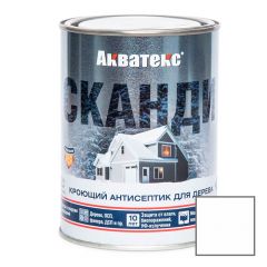 Кроющий антисептик для древесины Акватекс (Aquateks) Сканди Айсберг 0,75 л