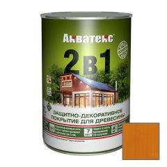 Защитно-декоративное покрытие Акватекс для древесины 2 в 1 груша 0,8 л