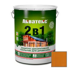 Защитно-декоративное покрытие Акватекс для древесины 2 в 1 груша 20 л