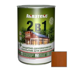 Защитно-декоративное покрытие Акватекс для древесины 2 в 1 тик 0,8 л