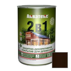 Защитно-декоративное покрытие Акватекс для древесины 2 в 1 палисандр 0,8 л