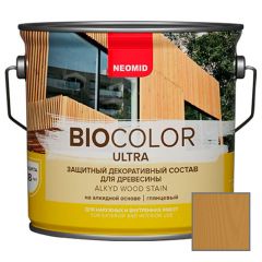 Защитно декоративный состав для древесины на алкидной основе Neomid Bio Color Ultra Орегон 2,7 л
