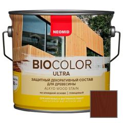 Защитно декоративный состав для древесины на алкидной основе Neomid Bio Color Ultra Махагон 2,7 л