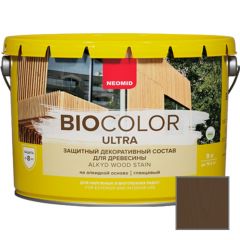 Защитно декоративный состав для древесины на алкидной основе Neomid Bio Color Ultra Орех 9 л