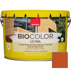 Защитно декоративный состав для древесины на алкидной основе Neomid Bio Color Ultra Рябина 9 л