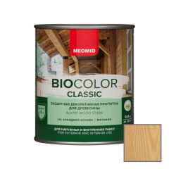 Защитная декоративная пропитка для древесины на алкидной основе Neomid Bio Color Classic Бесцветный 0,9 л