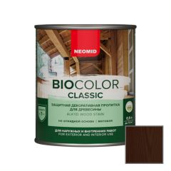 Защитная декоративная пропитка для древесины на алкидной основе Neomid Bio Color Classic Палисандр 0,9 л