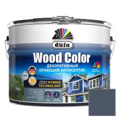 Декоративный кроющий антисептик Dufa Wood Color (Del Колор) для защиты древесины полуматовый Маренго 2,5 л