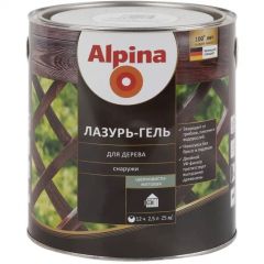 Лазурь-гель для дерева Alpina шелковисто-матовый белый 2,5 л