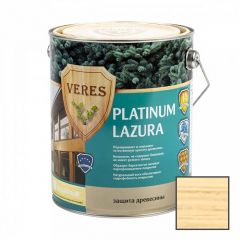 Декоративная пропитка для дерева Veres (Верес) Platinum Lazura 1 Бесцветный бархатисто-матовая 2,7 л