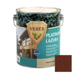 Декоративная пропитка для дерева Veres (Верес) Platinum Lazura 3 Тик бархатисто-матовая 2,7 л