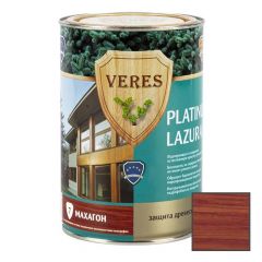 Декоративная пропитка для дерева Veres (Верес) Platinum Lazura 7 Махагон бархатисто-матовая 0,9 л