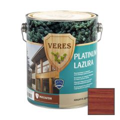 Декоративная пропитка для дерева Veres (Верес) Platinum Lazura 7 Махагон бархатисто-матовая 2,7 л