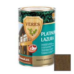 Декоративная пропитка для дерева Veres (Верес) Platinum Lazura 8 Темный дуб бархатисто-матовая 0,9 л