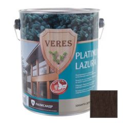 Декоративная пропитка для дерева Veres (Верес) Platinum Lazura 9 Палисандр бархатисто-матовая 2,7 л