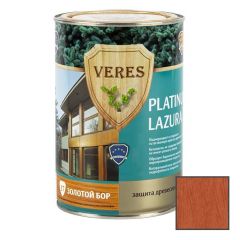 Декоративная пропитка для дерева Veres (Верес) Platinum Lazura 17 Золотой бор бархатисто-матовая 0,9 л