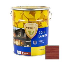 Декоративная пропитка для дерева Veres (Верес) Gold Lazura 7 Махагон глянцевая 10 л