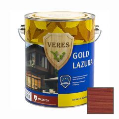 Декоративная пропитка для дерева Veres (Верес) Gold Lazura 7 Махагон глянцевая 2,7 л