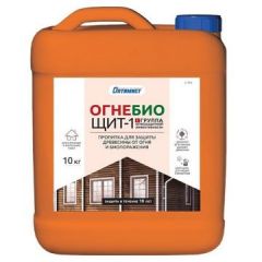 Пропитка Оптимист C 413 Огне-Биощит-1 для защиты древесины от огня и биопоражения I и II группы огнезащитной эффективности Бесцветный 5 л