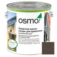 Защитное масло-лазурь для древесины Osmo Holzschutz Ol-Lasur серый кварц (907) 0,75 л