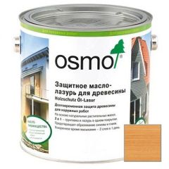 Защитное масло-лазурь для древесины Osmo Holzschutz Ol-Lasur лиственница (702) 2,5 л