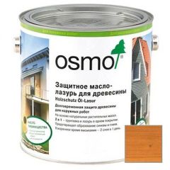 Защитное масло-лазурь для древесины Osmo Holzschutz Ol-Lasur кедр (728) 2,5 л
