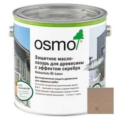 Защитное масло-лазурь для древесины Osmo Holzschutz Ol-Lasur Effekt эффект серебра агат (1140) 0,75 л