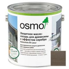 Защитное масло-лазурь для древесины Osmo Holzschutz Ol-Lasur Effekt эффект серебра оникс (1143) 0,75 л