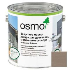 Защитное масло-лазурь для древесины Osmo Holzschutz Ol-Lasur Effekt эффект серебра графит (1142) 2,5 л