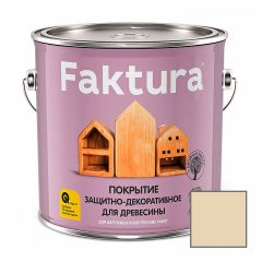 Покрытие защитно-декоративное Faktura с льняным маслом и ионами серебра бесцветный 2,5 л