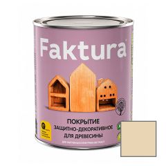 Покрытие защитно-декоративное Faktura с льняным маслом и ионами серебра бесцветный 0,7 л
