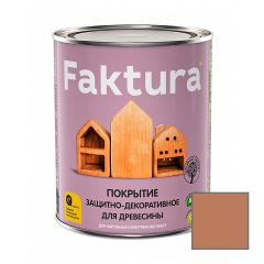 Покрытие защитно-декоративное Faktura с льняным маслом и ионами серебра золотой дуб 0,7 л