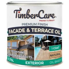 Масло для фасадов и террас TimberCare Premium Finish Facade&Terrace Oi полуматовое Натуральное дерево (350047) 0,75 л